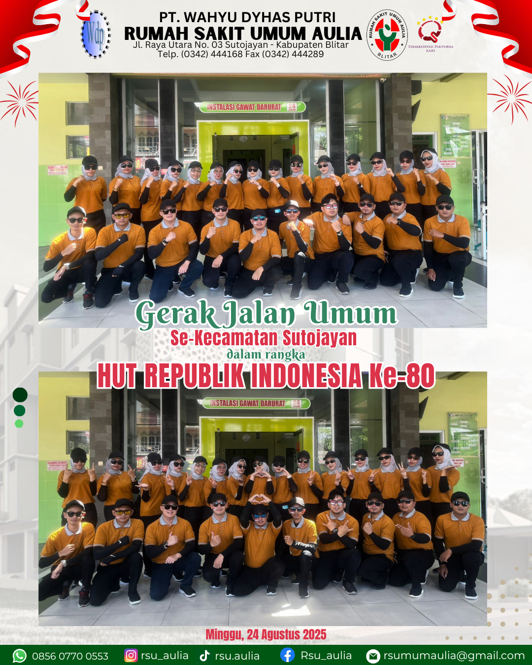 RSU Aulia Ikut Memeriahkan HUT ke-80 Republik Indonesia